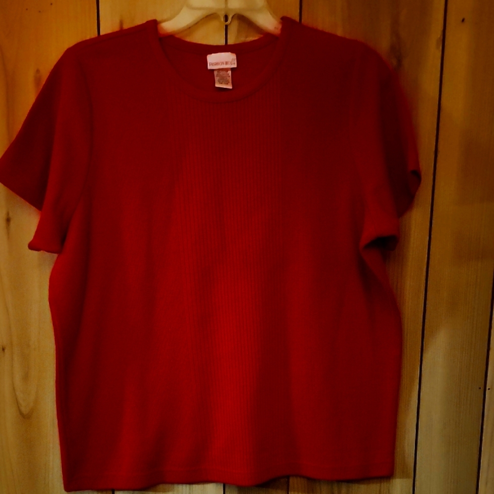 Womens FASHION BUG Red Short Sleeve Top
